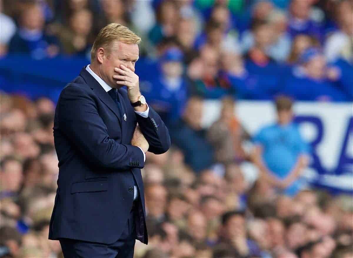 Everton's manager Ronald Koeman during the FA Premier League match against Tottenham Hotspur at Goodison Park. (Pic by David Rawcliffe/Propaganda)