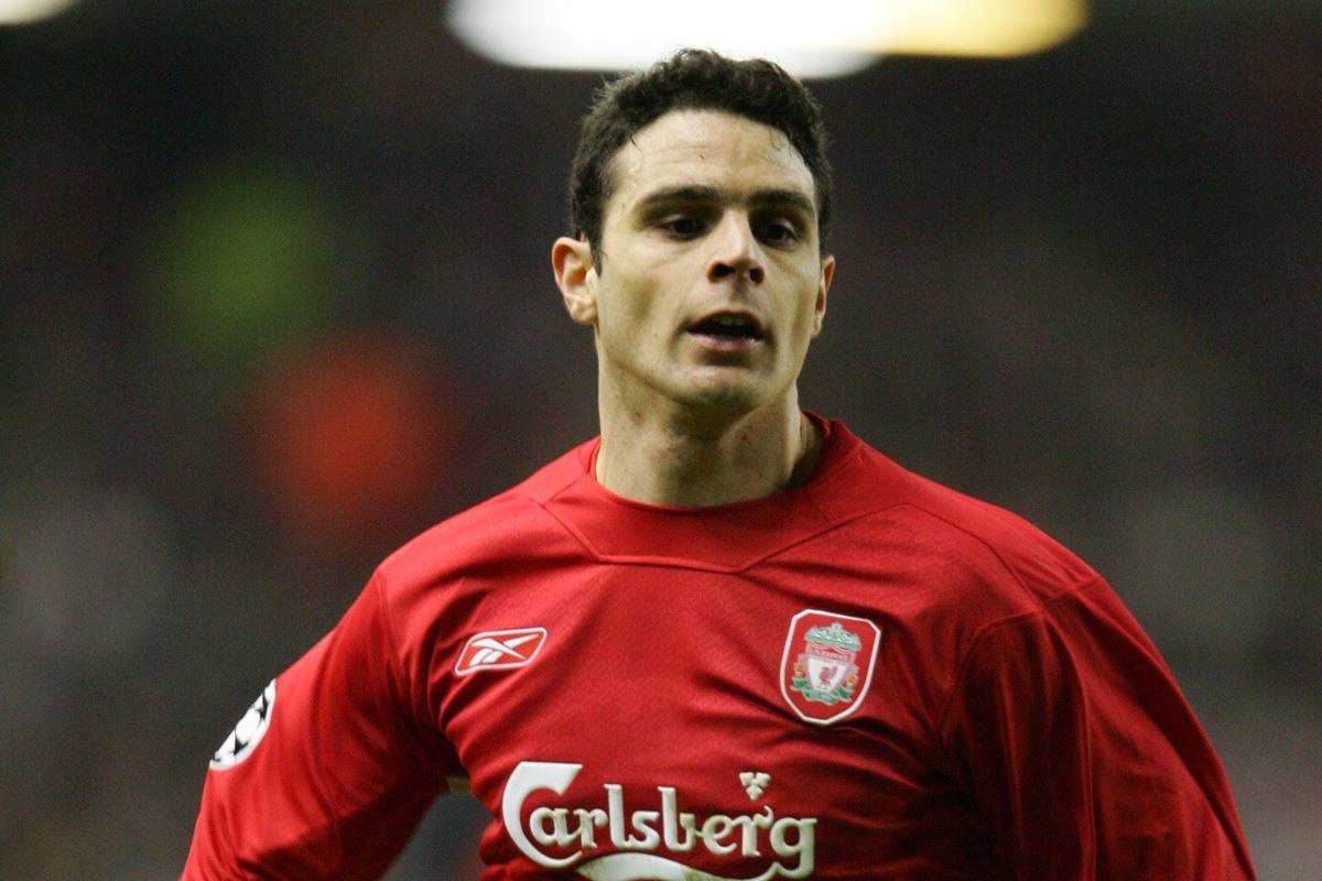 LIVERPOOL, ENGLAND- WEDNESDAY DECEMBER 8th 2004: Liverpool's Antonio Nunez in action against Olympiakos during the UEFA Champions League Group A match at Anfield. (Pic by David Rawcliffe/Proparganda)