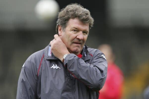 SWANSEA, WALES - TUESDAY MARCH 22nd 2005: Wales' manager John Toshack during training at Swansea City's Vetch Field Stadium. (Pic by David Rawcliffe/Propaganda)