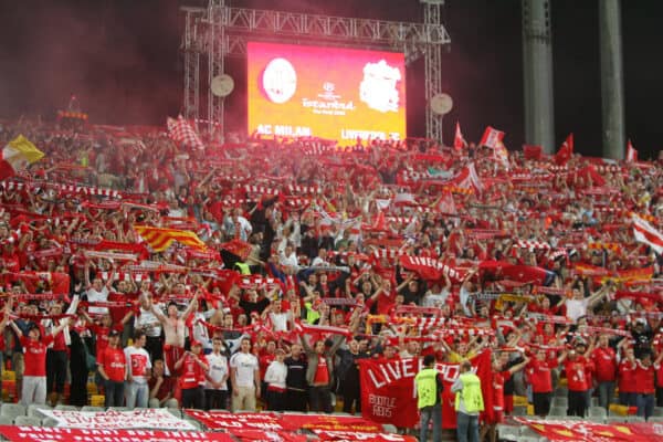 ISTANBUL, TURKEY - WEDNESDAY, MAY 25th, 2005: Liverpool fans during the UEFA Champions League Final Liverpool against AC Milan at the Ataturk Olympic Stadium, Istanbul. (Pic by David Rawcliffe/Propaganda)