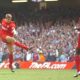 CARDIFF, WALES - SATURDAY, MAY 13th, 2006: Liverpool's Steven Gerrard scores the third goal against West Ham United during the FA Cup Final at the Millennium Stadium. (Pic by Jason Roberts/Propaganda)