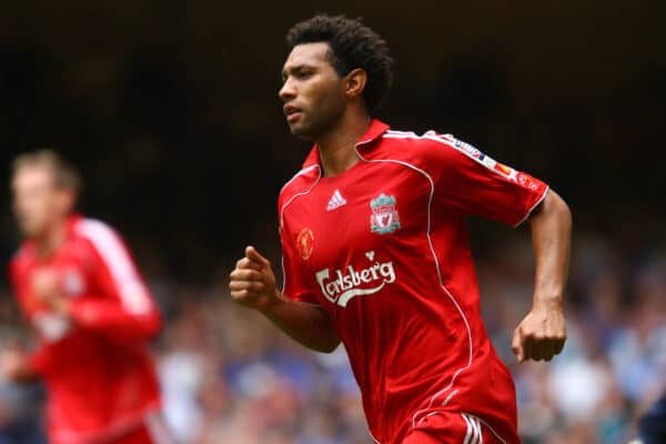 CARDIFF, WALES - SUNDAY, AUGUST 13th, 2006: Liverpool's Jermaine Pennant in action against Chelsea during the Community Shield match at the Millennium Stadium. (Pic by David Rawcliffe/Propaganda)