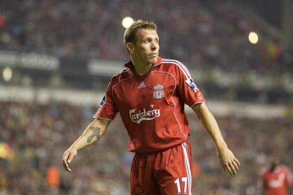 LIVERPOOL, ENGLAND - WEDNESDAY, SEPTEMBER 20th, 2006: Liverpool's Craig Bellamy in action against Newcastle United during the Premiership match at Anfield. (Pic by David Rawcliffe/Propaganda)