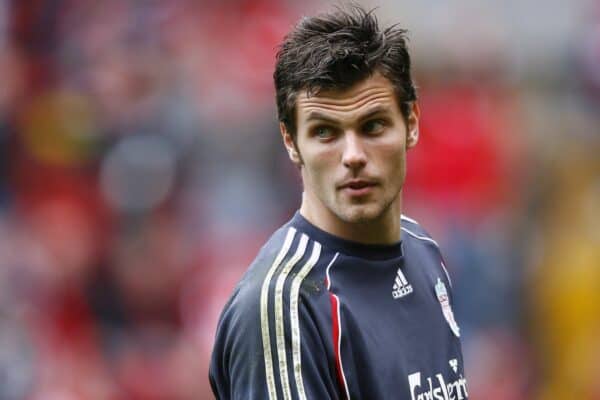 Liverpool, England - Saturday, February 24, 2007: Liverpool's goalkeeper Daniele Padelli warms-up before the Premiership match against Sheffield United at Anfield. (Pic by David Rawcliffe/Propaganda)