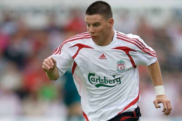 Wrexham, Wales - Saturday, July 7, 2007: Liverpool's Adam Hammill during a preseason match against Wrexham at the Racecourse Ground. (Photo by David Rawcliffe/Propaganda)