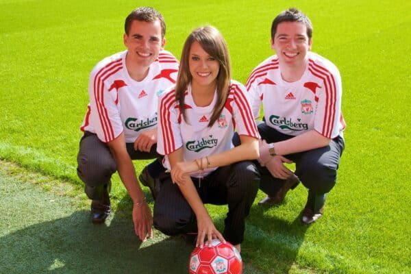 LIVERPOOL, ENGLAND - Thursday, September 6, 2007: Liverpool FC.TV presenters at Anfield. (Photo by David Rawcliffe/Propaganda)