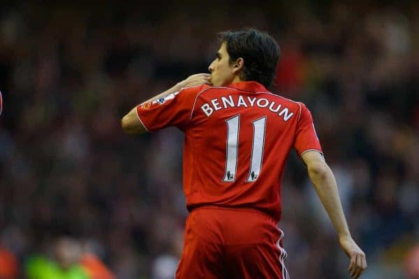 LIVERPOOL, ENGLAND - Saturday, January 26, 2008: Liverpool's hat-trick hero Yossi Benayoun celebrates his third goal against Havant and Waterlooville during the 5-2 victory in the FA Cup 4th Round match at Anfield. (Photo by David Rawcliffe/Propaganda)