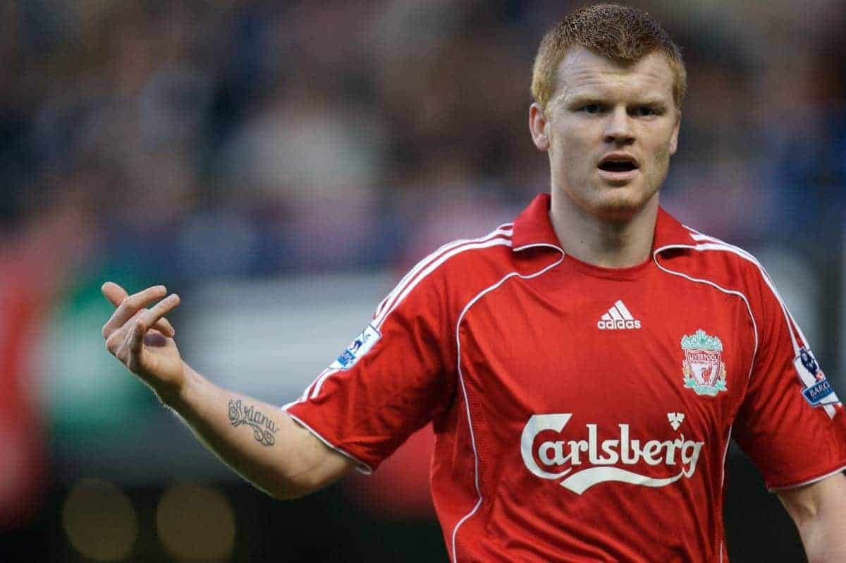 LONDON, ENGLAND - Sunday, February 10, 2008: Liverpool's John Arne Riise in action against Chelsea during the Premiership match at Stamford Bridge. (Photo by David Rawcliffe/Propaganda)