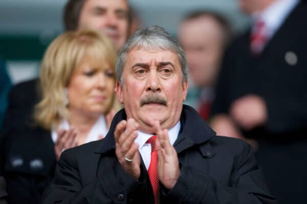 LIVERPOOL, ENGLAND - Sunday, May 4, 2008: Liverpool's Honorary Life President David Moores during the Premiership match at Anfield. (Photo by David Rawcliffe/Propaganda)