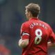 LIVERPOOL, ENGLAND - Sunday, May 4, 2008: Liverpool's captain Steven Gerrard MBE in action against Manchester City during the Premiership match at Anfield. (Photo by David Rawcliffe/Propaganda)