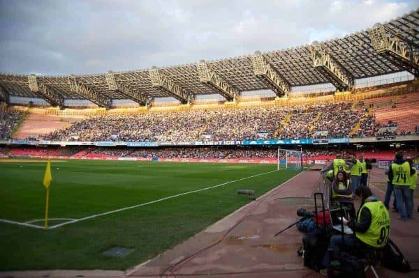 NAPELS, ITALY - Thursday, October 21, 2010: Photographers before the UEFA Europa League Group K match between SSC Napoli and Liverpool at the Stadio San Paolo. (Pic by: David Rawcliffe/Propaganda)