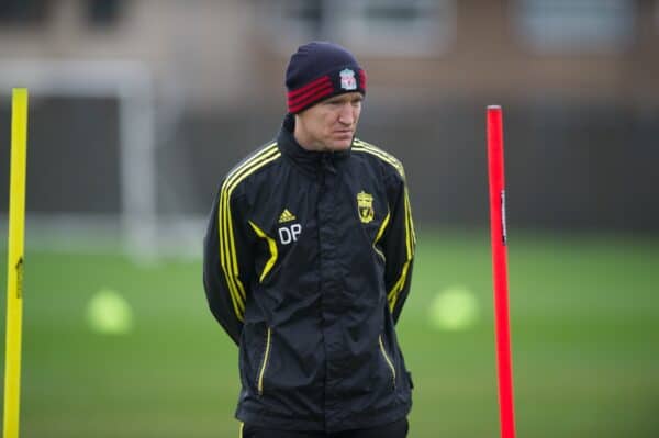 LIVERPOOL, ENGLAND, Wednesday, February 23, 2011: Liverpool's head of fitness and conditioning Darren Burgess during training at the club's Melwood Training Ground ahead of the UEFA Europa League Round of 32 2nd leg match against AC Sparta Prague. (Photo by David Rawcliffe/Propaganda)