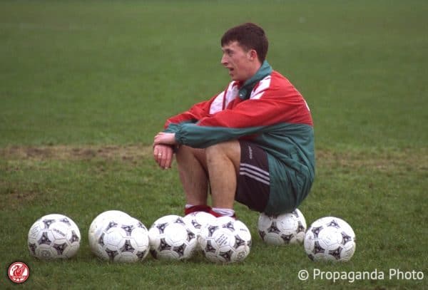 Liverpool's Robbie Fowler at the club's Melwood Training Ground. (Pic by David Rawcliffe/Propaganda).