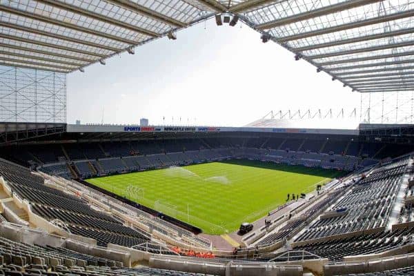 NEWCASTLE-UPON-TYNE, ENGLAND - Sunday, April 1, 2012: A general view of St James' Park before the Premiership match between Newcastle United and Liverpool. (Pic by Vegard Grott/Propaganda)