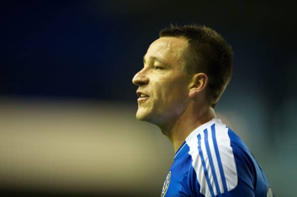 LIVERPOOL, ENGLAND - Tuesday, May 8, 2012: Chelsea's John Terry in action against Liverpool during the final home Premiership match of the season at Anfield. (Pic by David Rawcliffe/Propaganda)