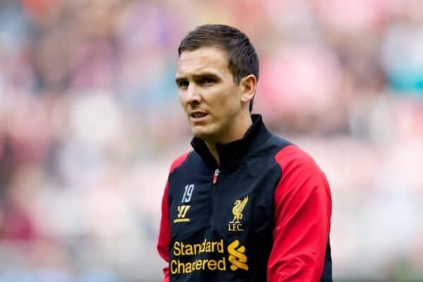 SUNDERLAND, ENGLAND - Saturday, September 15, 2012: Liverpool's Stewart Downing before the Premiership match against Sunderland at the Stadium of Light. (Pic by Vegard Grott/Propaganda)