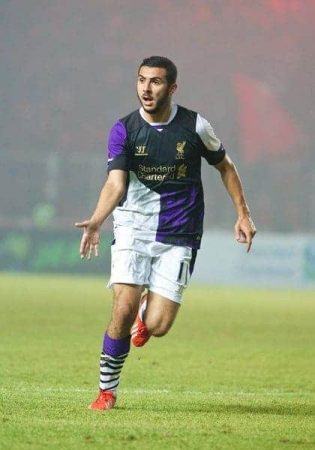 JAKARTA, INDONESIA - Saturday, July 20, 2013: Liverpool's Oussama Assaidi in action against an Indonesia XI during a preseason friendly at the Gelora Bung Karno Stadium. (Pic by David Rawcliffe/Propaganda)