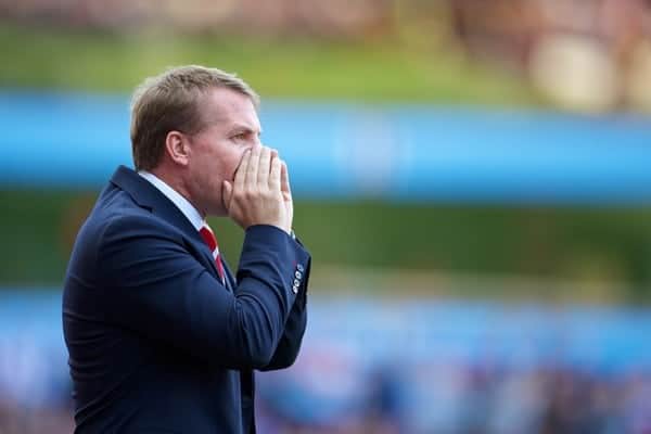 LIVERPOOL, ENGLAND - Saturday, August 24, 2013: Liverpool's manager Brendan Rodgers during the Premiership match against Aston Villa at Villa Park. (Pic by David Rawcliffe/Propaganda)