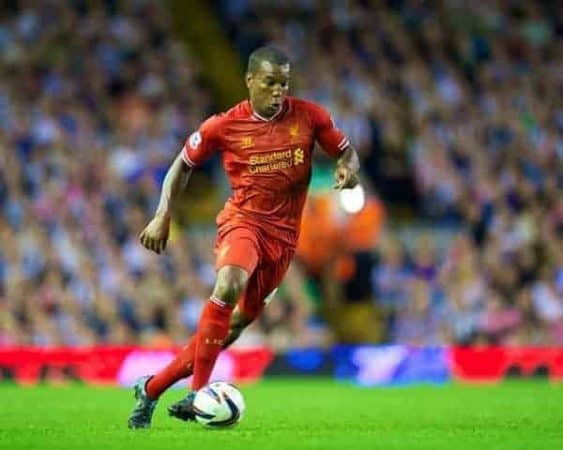 LIVERPOOL, ENGLAND - Tuesday, August 27, 2013: Liverpool's Andre Wisdom in action against Notts County during the Football League Cup 2nd Round match at Anfield. (Pic by David Rawcliffe/Propaganda)