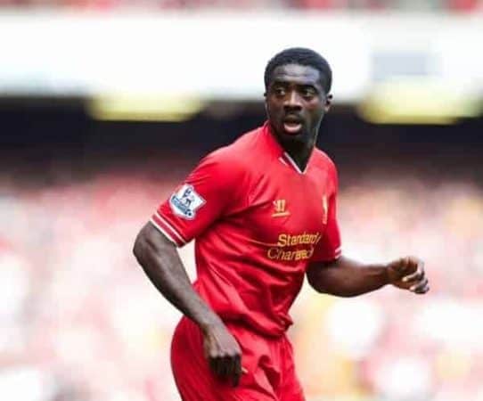 LIVERPOOL, ENGLAND - Saturday, September 21, 2013: Liverpool's Kolo Toure in action against Southampton during the Premiership match at Anfield. (Pic by David Rawcliffe/Propaganda)