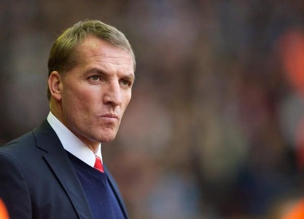 LIVERPOOL, ENGLAND - Saturday, October 26, 2013: Liverpool's manager Brendan Rodgers before the Premiership match against West Bromwich Albion at Anfield. (Pic by David Rawcliffe/Propaganda)