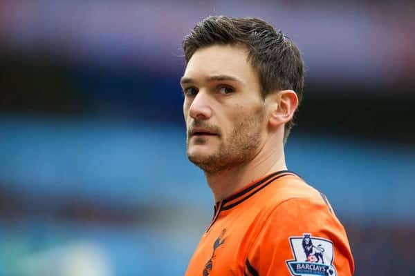 MANCHESTER, ENGLAND - Sunday, November 24, 2013: Tottenham Hotspur's goalkeeper Hugo Lloris in action against Manchester City during the Premiership match at the City of Manchester Stadium. (Pic by David Rawcliffe/Propaganda)