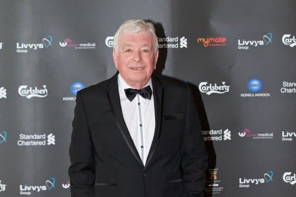 LIVERPOOL, ENGLAND - Tuesday, May 6, 2014: Former Liverpool player Ian Callaghan arrives on the red carpet for the Liverpool FC Players' Awards Dinner 2014 at the Liverpool Arena. (Pic by David Rawcliffe/Propaganda)