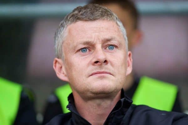 NORTHAMPTON, ENGLAND - Wednesday, August 13, 2014: Cardiff City's manager Ole Gunnar Solskjaer [SolskjÊr] before the Football League Cup 1st Round match against Coventry City at Sixfields Stadium. (Pic by David Rawcliffe/Propaganda)