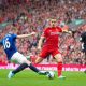 LIVERPOOL, ENGLAND - Saturday, September 27, 2014: Liverpool's Jordan Henderson in action against Everton during the Premier League match at Anfield. (Pic by David Rawcliffe/Propaganda)