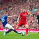 LIVERPOOL, ENGLAND - Saturday, September 27, 2014: Liverpool's Jordan Henderson in action against Everton during the Premier League match at Anfield. (Pic by David Rawcliffe/Propaganda)