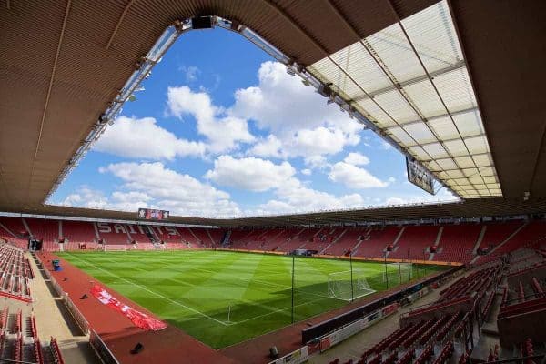 SOUTHAMPTON, ENGLAND - Saturday, August 15, 2015: A general view of Southampton's St. Mary's Stadium before the FA Premier League match against Everton. (Pic by David Rawcliffe/Propaganda)