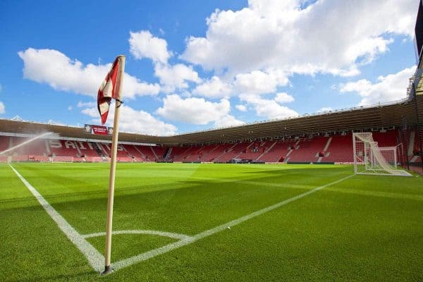 SOUTHAMPTON, ENGLAND - Saturday, August 15, 2015: A general view of Southampton's St. Mary's Stadium before the FA Premier League match against Everton. (Pic by David Rawcliffe/Propaganda)