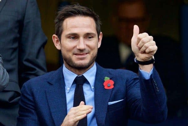 LONDON, ENGLAND - Saturday, October 31, 2015: Former Chelsea players Frank Lampard Senior and Junior before the Premier League match against Liverpool at Stamford Bridge. (Pic by David Rawcliffe/Propaganda)