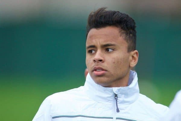 LIVERPOOL, ENGLAND - Wednesday, December 9, 2015: Liverpool's Allan Rodrigues de Sousa during a training session at Melwood Training Ground ahead of the UEFA Europa League Group Stage Group B match against FC Sion. (Pic by David Rawcliffe/Propaganda)