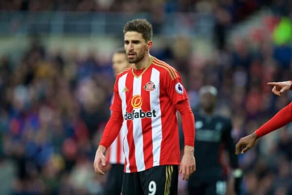 SUNDERLAND, ENGLAND - Monday, January 2, 2017: Sunderland's Fabio Borini in action against Liverpool during the FA Premier League match at the Stadium of Light. (Pic by David Rawcliffe/Propaganda)