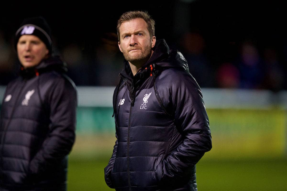 BANGOR, WALES - Wednesday, January 4, 2017: Liverpool's Academy Director Alex Inglethorpe before an Under-23 friendly match against Bangor City at Bangor University Stadium. (Pic by David Rawcliffe/Propaganda)