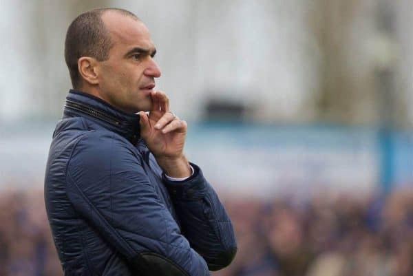 CARLISLE, ENGLAND - Sunday, January 31, 2016: Everton's manager Roberto Martinez during the FA Cup 4th Round match against Carlisle United at Brunton Park. (Pic by David Rawcliffe/Propaganda)