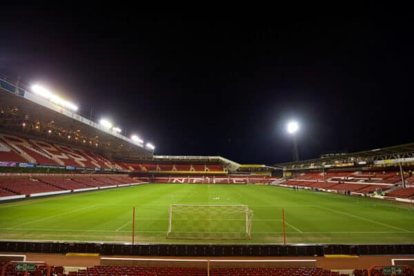 NOTTINGHAM, ENGLAND - Thursday, February 4, 2016: A general view of Nottingham Forest's City Ground ahead of the FA Youth Cup 5th Round match against Liverpool. (Pic by David Rawcliffe/Propaganda)