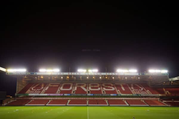 NOTTINGHAM, ENGLAND - Thursday, February 4, 2016: A general view of Nottingham Forest's City Ground ahead of the FA Youth Cup 5th Round match against Liverpool. (Pic by David Rawcliffe/Propaganda)