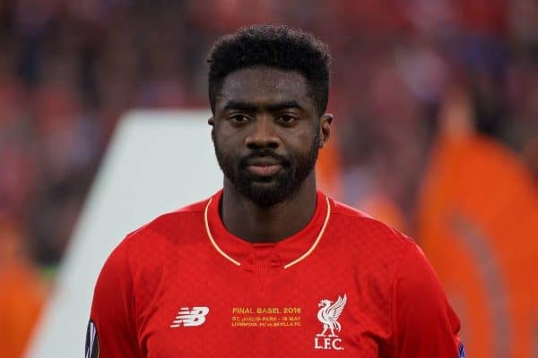 BASEL, SWITZERLAND - Wednesday, May 18, 2016: Liverpool's Kolo Toure lines-up before the UEFA Europa League Final against Sevilla at St. Jakob-Park. (Pic by David Rawcliffe/Propaganda)
