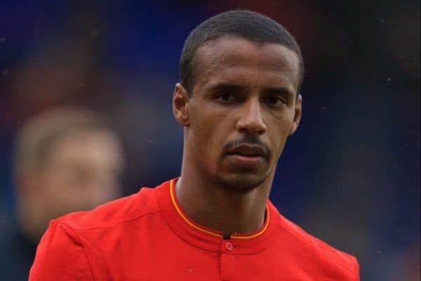 BIRKENHEAD, ENGLAND - Friday, July 8, 2016: Liverpool's Joel Matip during a preseason friendly match against Tranmere Rovers at Prenton Park. (Pic by Bradley Ormesher/Propaganda)