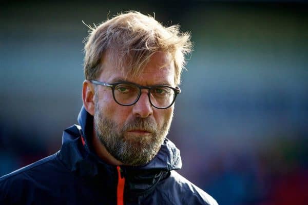 FLEETWOOD, ENGLAND - Wednesday, July 13, 2016: Liverpool's manager Jürgen Klopp before a friendly match against Fleetwood Town at Highbury Stadium. (Pic by David Rawcliffe/Propaganda)