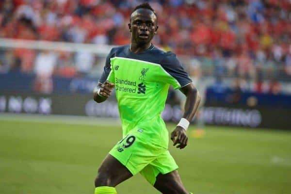 SANTA CLARA, USA - Saturday, July 30, 2016: Liverpool's Sadio Mane in action against AC Milan during the International Champions Cup 2016 game on day ten of the club's USA Pre-season Tour at the Levi's Stadium. (Pic by David Rawcliffe/Propaganda)