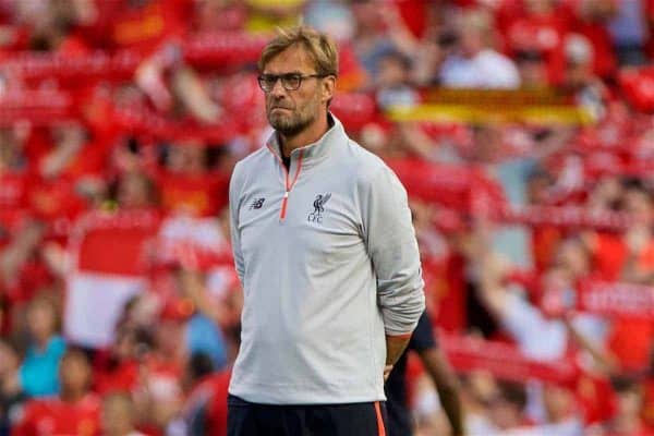 ST. LOUIS, USA - Monday, August 1, 2016: Liverpool's manager Jürgen Klopp before a pre-season friendly game against AS Roma on day twelve of the club's USA Pre-season Tour at the Busch Stadium. (Pic by David Rawcliffe/Propaganda)