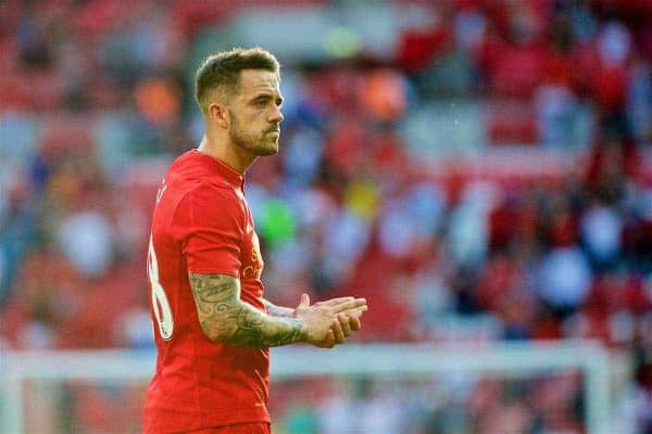 LONDON, ENGLAND - Saturday, August 6, 2016: Liverpool's Danny Ings after the 4-0 victory over Barcelona during the International Champions Cup match at Wembley Stadium. (Pic by Xiaoxuan Lin/Propaganda)