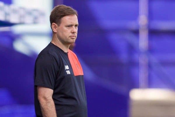 BIRKENHEAD, ENGLAND - Sunday, August 14, 2016: Liverpool's U23 manager Michael Beale against Southampton during the Under-23 FA Premier League 2 match at Prenton Park. (Pic by Gavin Trafford/Propaganda)