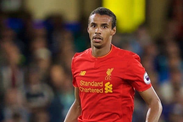 LONDON, ENGLAND - Friday, September 16, 2016: Liverpool's Joel Matip in action against Chelsea during the FA Premier League match at Stamford Bridge. (Pic by David Rawcliffe/Propaganda)