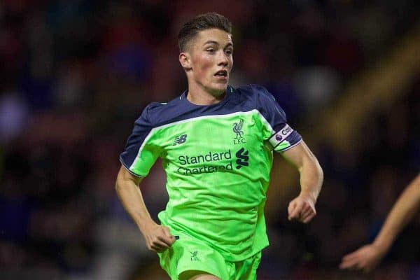 LEIGH, ENGLAND - Tuesday, October 18, 2016: Liverpool's captain Harry Wilson in action against Manchester United during the FA Premier League 2 Under-23 match at Leigh Sports Village. (Pic by David Rawcliffe/Propaganda)