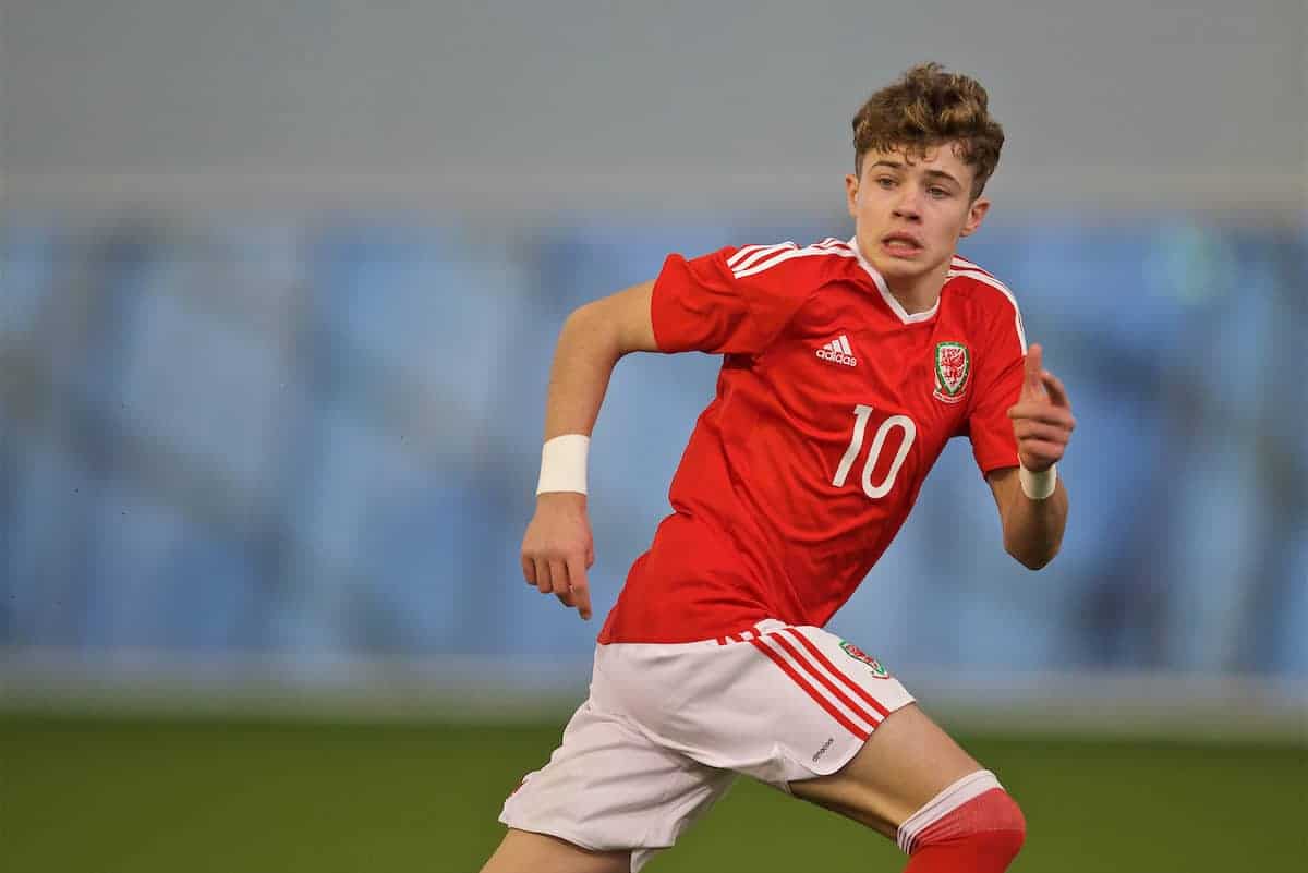 EDINBURGH, SCOTLAND - Friday, November 4, 2016: Wales' Neco Williams in action against Northern Ireland during the Under-16 2016 Victory Shield match at ORIAM. (Pic by David Rawcliffe/Propaganda)