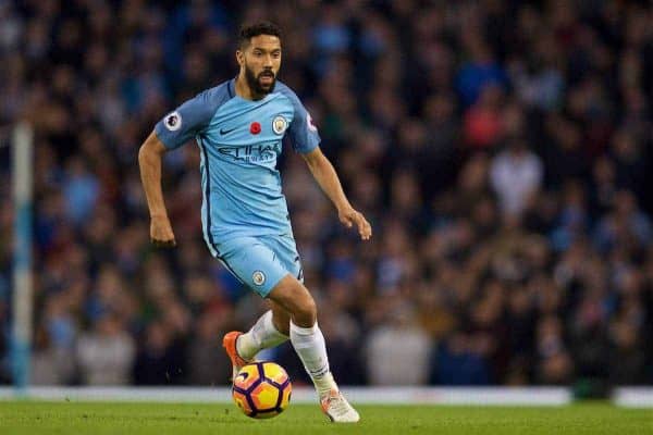 MANCHESTER, ENGLAND - Saturday, November 5, 2016: Manchester City's Gael Clichy in action against Middlesbrough during the FA Premier League match at the City of Manchester Stadium. (Pic by David Rawcliffe/Propaganda)